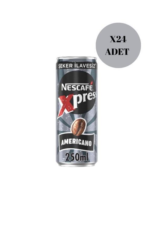 NESCAFÉ XPRESS Americano Şeker İlavesiz Soğuk Kahve 250ml x24