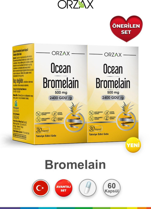 Bromelain 500 mg 30 Kapsül 2 Adet