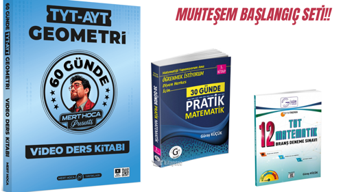 MERT HOCA 2026 60 GÜNDE GEOMETRİ VİDEO DERS KİTABI-30 GÜNDE PRATİK MATEMATİK+GÜR TYT 12 MATEMATİK DENEME HEDİYE!!