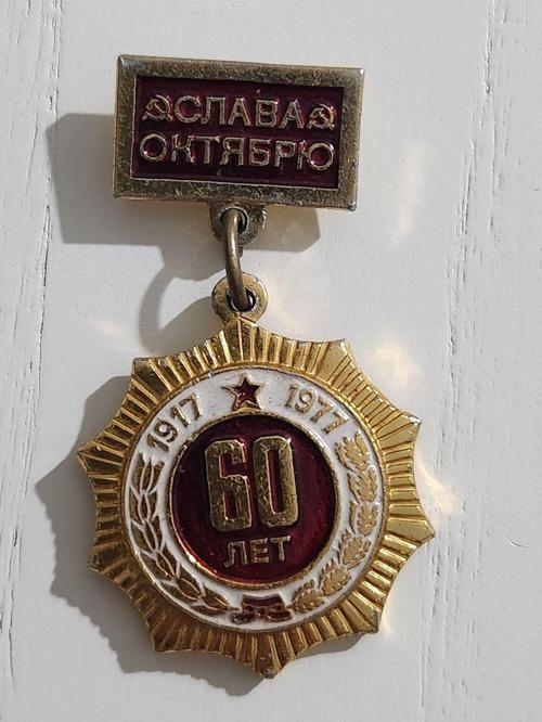 Sovyetler Nadir Madalya 4Cm 60.Yıl. Arkası İğneli