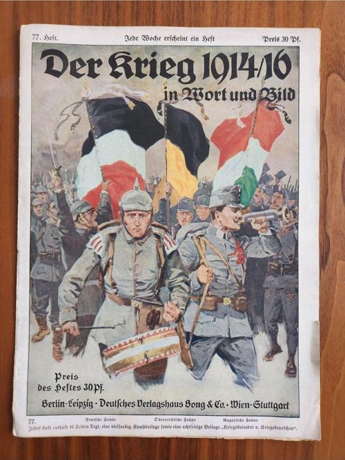 Der Krieg 1914 Tarihli Resimli Dünya Savaşı Tarihi Dergisi Alman Nadir