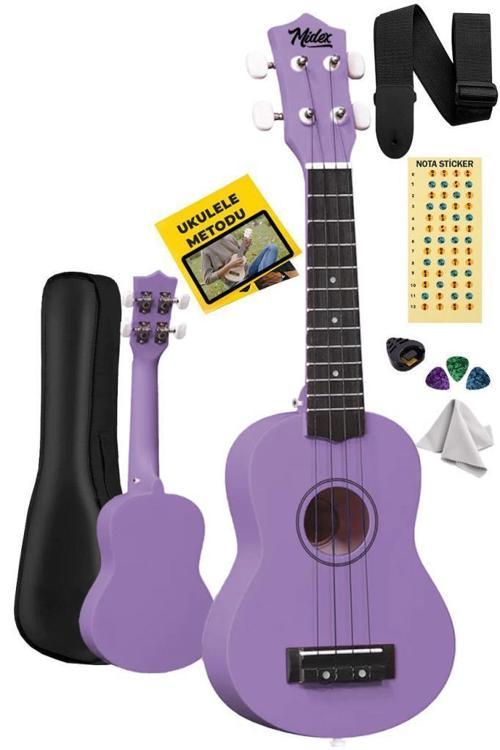 UKX-901PRP Mor Soprano Ukulele (Askı Çanta Metod Pena)