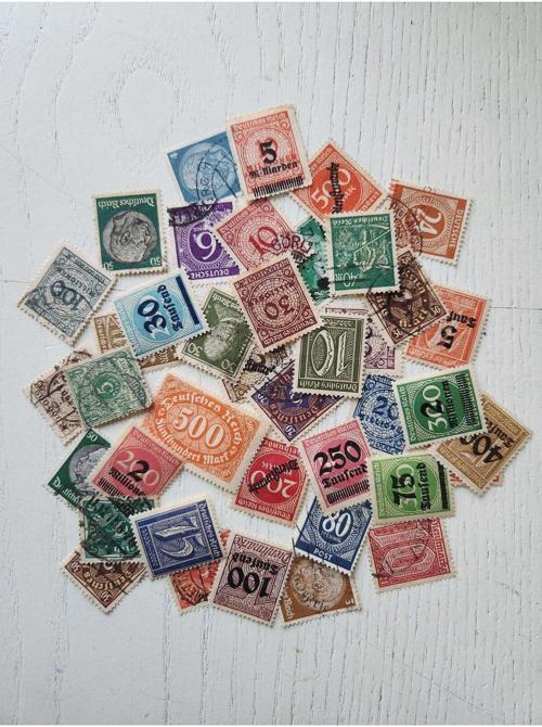 40 Adet Alman 1923 Dönem Pulları. Damgalı Damgasız