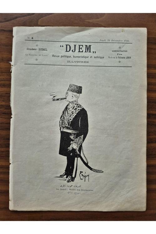 Osmanlıca 1910 Tarihli Djem Dergisi.; Orijinal Dönemine