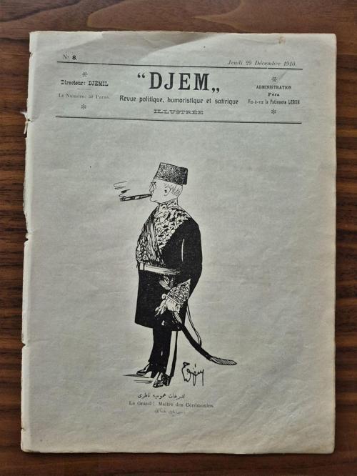 Osmanlıca 1910 Tarihli Djem Dergisi.; Orijinal Dönemine