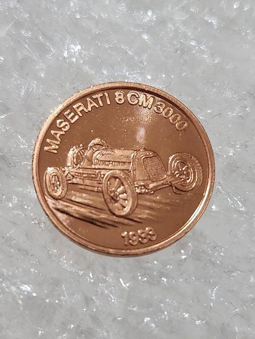 Almanya Arabalar Serisi Maserati 1933. 2Cm Çapında Alman Nadir Madalya