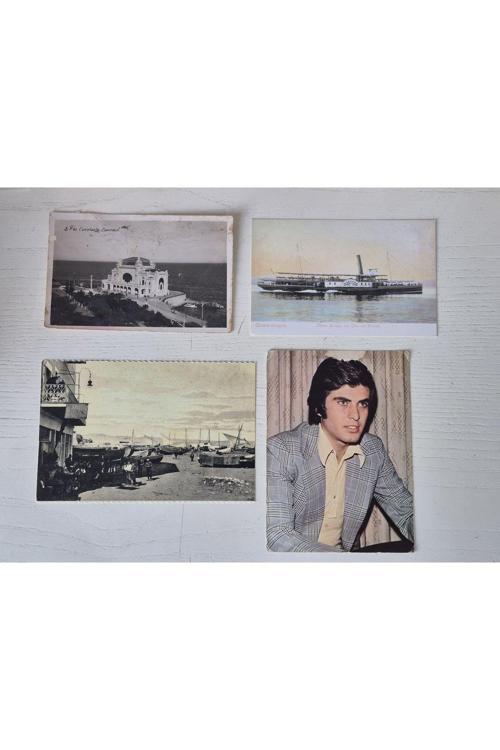 4 Adet Yerli Kartpostal. 1 Tanesi 1938 Tarihli. Hepsi Yerli