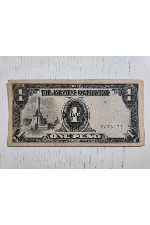 1942 Japonya İsgal Parası Nadir Temiz 1 Peso