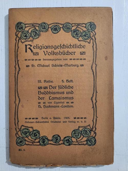1905 Tarihli Alman Dini Kitap Nadir. Almanca Nadir Dini Kitap