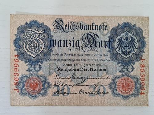 1914 Alman Mark , Alman 20 Mark , Eski Alman Parası