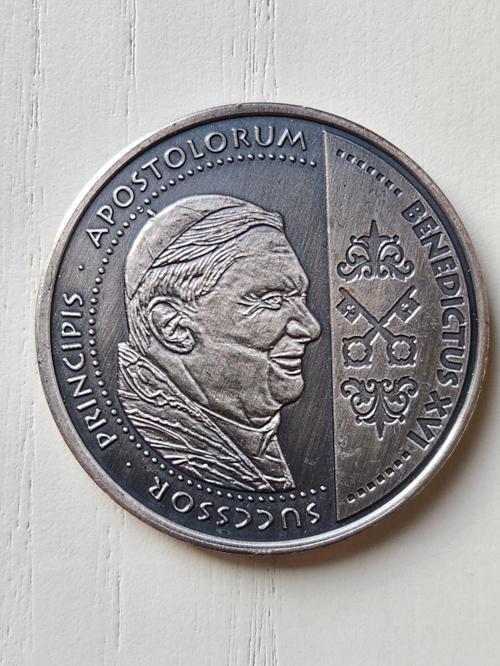 4Cm Çap Nadir Papa Hristiyan Madalya. Nadir Madalyon 4Cm Çap