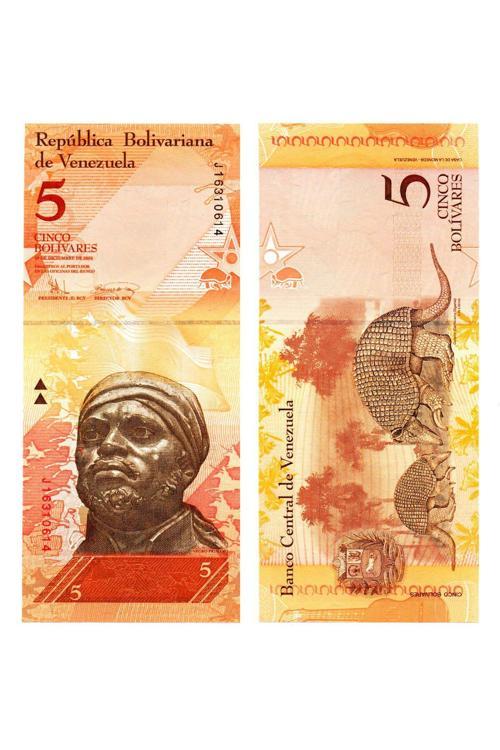 Venezuela 5 Bolivares 2008 Yabancı Kağıt Para - Çil