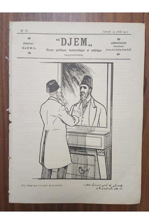 Osmanlıca 1912 Tarihli Djem Dergisi. Orijinal Dönem