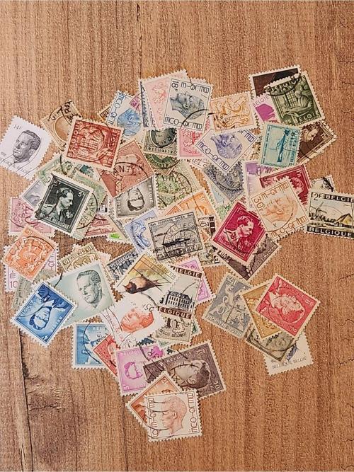 100 Adet Belçika Pulları Nadir Koleksiyon. Orijinal Dönem