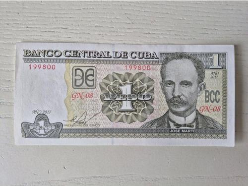 2017 Tarihli Temiz Küba Jose Marti Para. 1 Küba Peso Temiz.