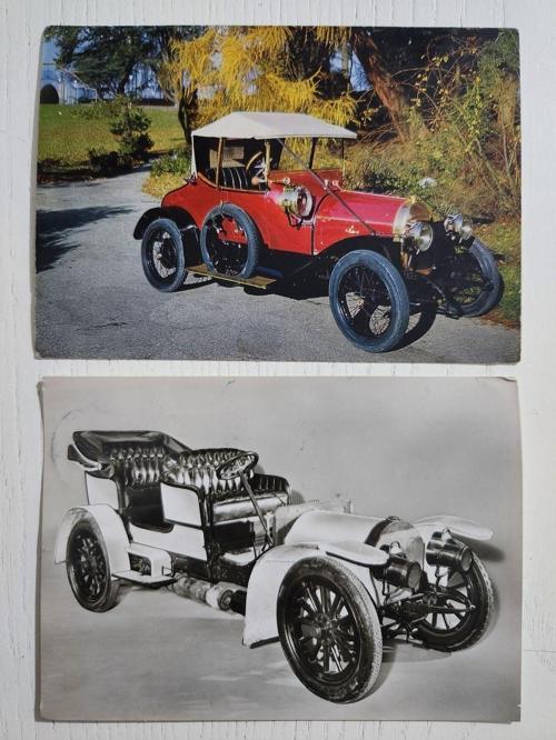 1920Lere Ait Klasik Otomobil Kartpostal. 2 Adet Postadan Geçmiş Klasik Otomobil