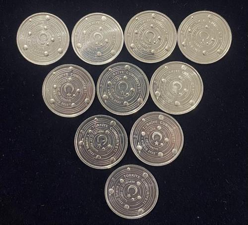 2022 Güneş Sistemindeki Gezegenler Hatıra Paraları 10'Lu Set