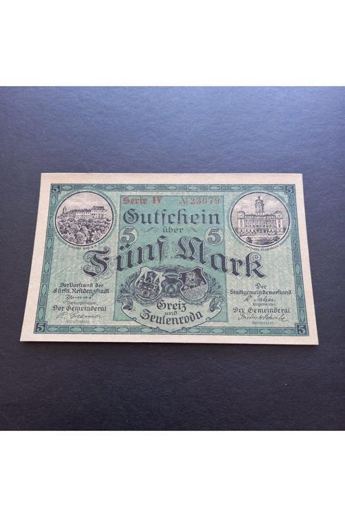 Über 1918 Almanya 5 Mark Çil Eski Yabancı Kağıt Para - 3996366B8Ee3556434