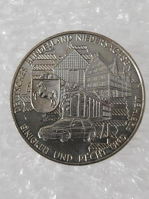 1990 Almanya Birleşmesi Madalya. 3.5 Cm Boyutunda Tertemiz Durumda. Eyalet Armalı