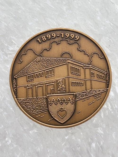 Almanya İtfaiye Teşkilatı Bronz Madalya. 4Cm Boyutunda Tertemiz Durumda. 100.Yıl Dönüm.