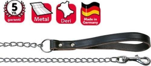 Deri Saplı Zincir Uzatma 100Cm/3Mm Siyah