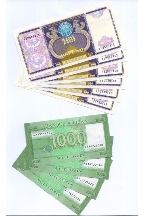 10 Adet Yabancı Kağıt Para Lotu Seri Takipli Çil-Ça Görseldeki Ürün Gönderilecek / 89