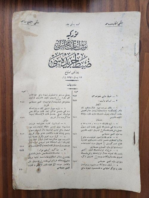 Osmanlıca Meclis 100.İçtima 48Sayfa. Orijinal Dönemine Ait Osmanlıca