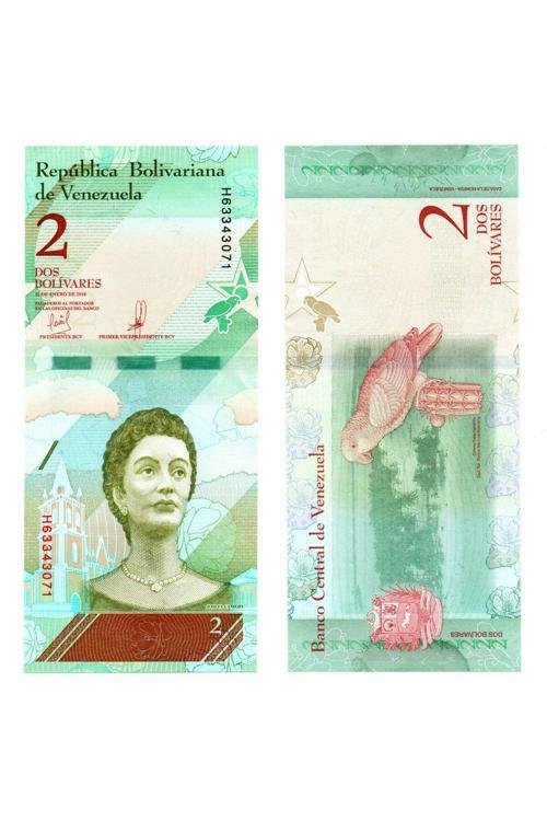 Venezuela 2 Bolivares 2008 Yabancı Kağıt Para - Çil