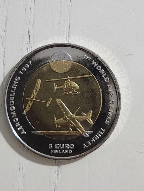 1997 Finlandiya Türk Hava Oyunları Hatıra Madalyon 4Cm Çap. Tertemiz Durumda Nadir Ve Ağır Bir Madal