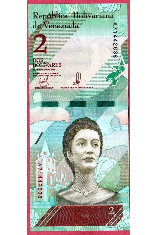 3 Adet Venezuela 2 Bolıvar 2018 Unc Çil