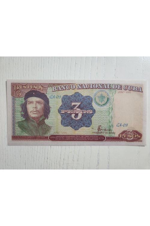 Küba Ödüllü Tasarım 3 Pesos. Tablo Gibi Görünümlü. Che
