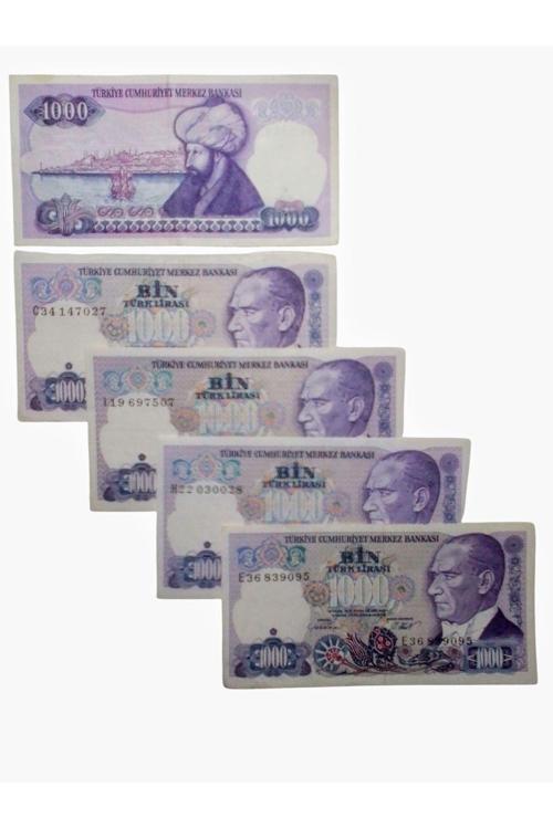 7. Emisyon 1000 Türk Lirası Eski Koleksiyon Kağıt Para. Koleksiyon Başlangıç Setleri.