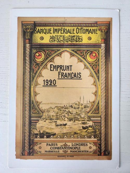 Osmanlı Bankası Afiş Tipkı Basım. 15X23Cm