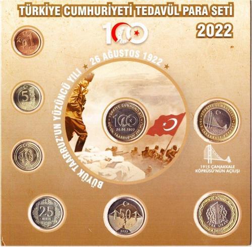 2022 Türkiye Cumhuriyeti Hatıra Tedavül Para Seti Büyük Taarruz'Uz Yüzüncü Yılı