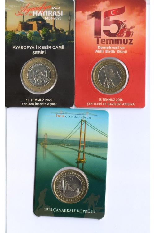 Hatıra Madeni Para Lotu 3 Adet