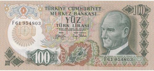 6.Emisyon 100 Türk Lirası Çil