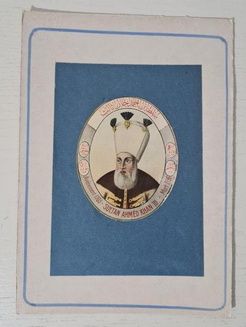 Sultan 3. Ahmet Kartpostal, Osmanlı Sultanlar Serisi, Max Fruchtermann Kartpostal