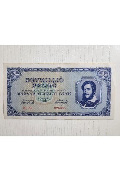 1945 Tarihli Macar Pengö Nadir Temiz. Orijinal Dönemine Ait. 1Milyon Pengö Nadir Macar