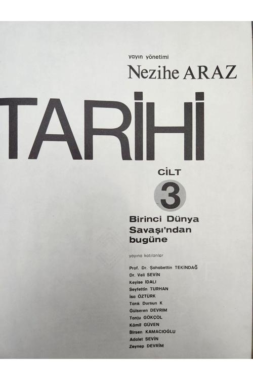 Dünya Tarihi Nezihe Araz 485 Sayfa. 1974 Baskı Kalın Kapaklı Resimli Kitap