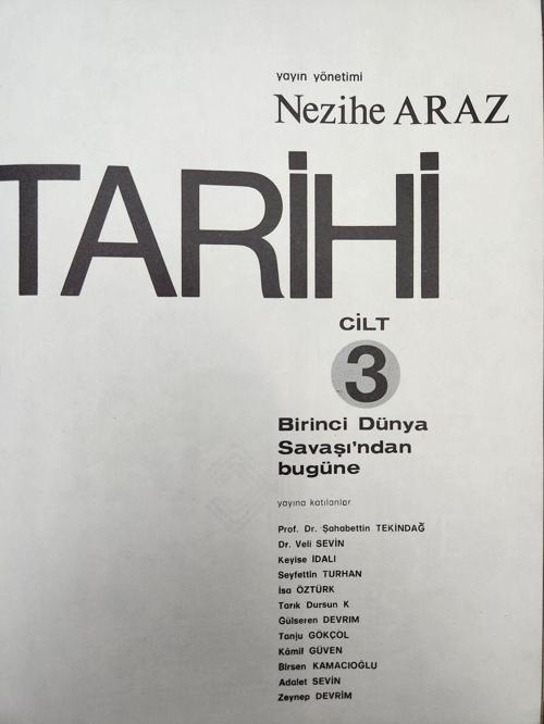 Dünya Tarihi Nezihe Araz 485 Sayfa. 1974 Baskı Kalın Kapaklı Resimli Kitap