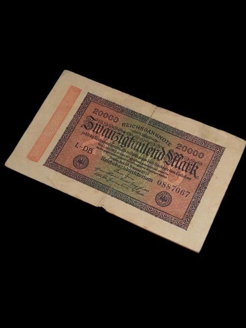 Almanya 20000 Mark 1923 Eski Koleksiyon Yabancı Kağıt Para.