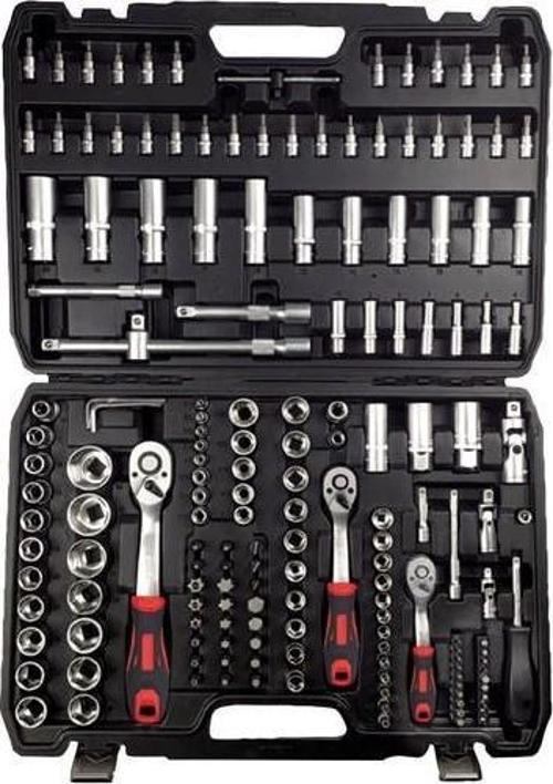 NCSET173 173 Parça 1/2" 3/8" 1/4" Cr-V Lokma Seti