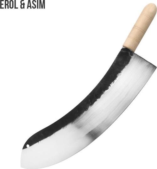 Ahşap Saplı Karbon Çelik Zırh 45 Cm