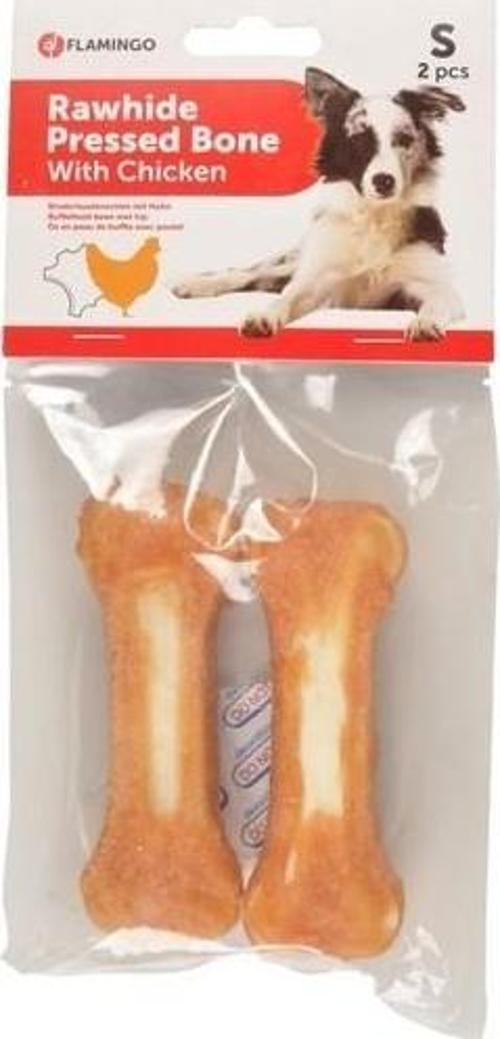 Tavuk Eti Kaplı Kemik Köpek Ödülü 2 Li 10 Cm 120 gr
