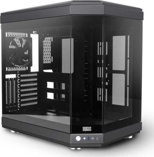 North 1x Fan USB 3.0 + Type C ATX Mid Tower  Panoramik Temperli Cam Gaming Bilgisayar Kasası Siyah