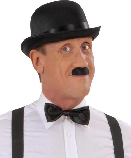 Charlie Chaplin Stil Yetişkin Şapkası – Siyah Melon Parti Şapkası