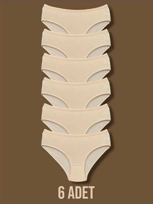 Yüksek Kalite Penye Kadın Bikini Külot 6'lı