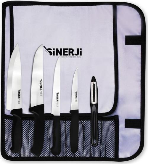 Silver Gastronomi Rulo Çantalı Bıçak Seti 5+1