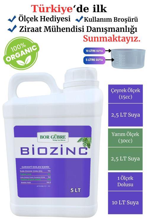Biozinc 5Lt Çinko Sıvı Organik Madde Gübresi