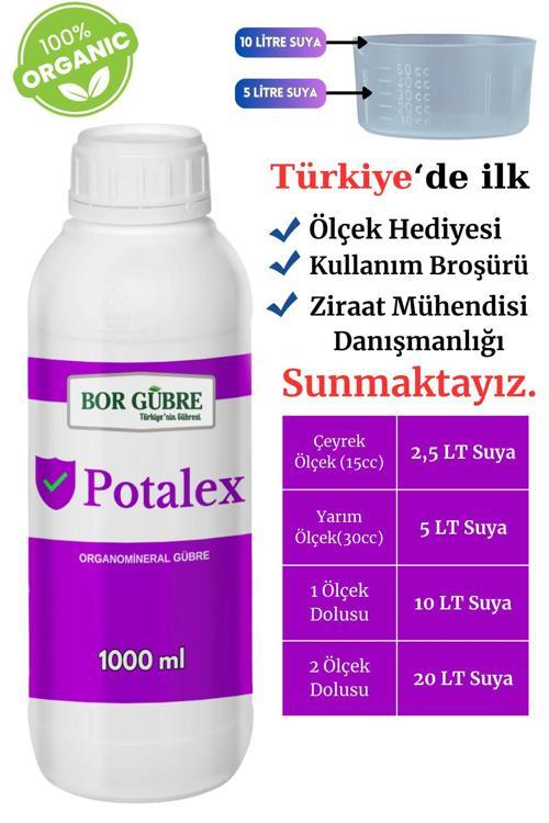 Potalex 1000Ml Sıvı Organik Potasyum Çözeltisi (Fabrikadan Halka Üretim Zinciri Kampanyası)